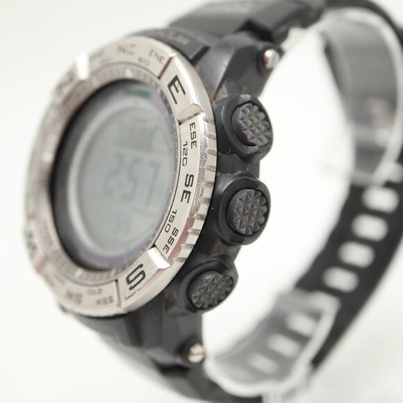 Casio Pro Trek Men's Watch PRW-3500 Solar Triple Sensor Digital Black Working - Picture 8 of 16